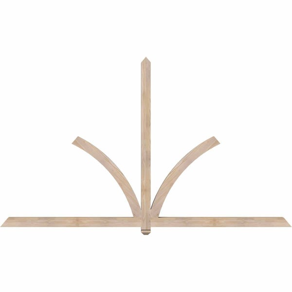 Ekena Millwork Redmond Smooth Timber Gable Bracket, Douglas Fir, 108"W x 63"H x 3 1/2"D x 3 1/2"F, 14/12 Pitch GBW108X63X0404RED00SDF - main